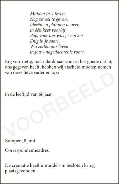 overlijdensbericht Overlijdensberichten